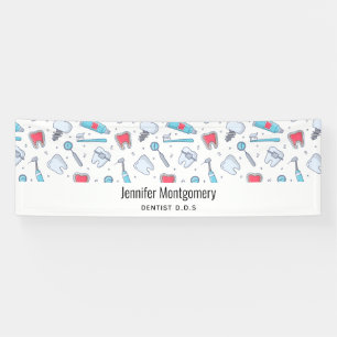 Banderoles Dents et outils Motif dentaire Affaires