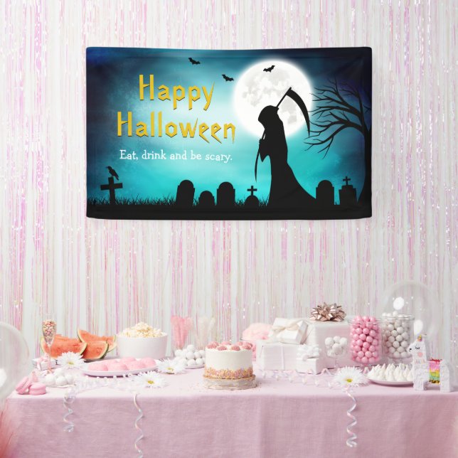 Banderoles Déplaisante Grim Reaper mort Bonne fête d'Hallowee (Fête)