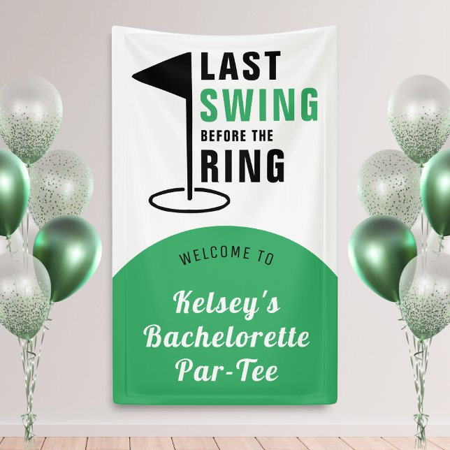 Banderoles Dernier Swing Avant le Golf de l'Enterrement de Vi (Créateur téléchargé)