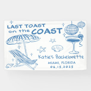 Banderoles Dernier Toast Sur La Côte Bachelorette Week-End