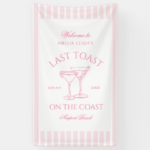 Banderoles Dernier Toast Sur La Côte Plage Bachelorette Rose