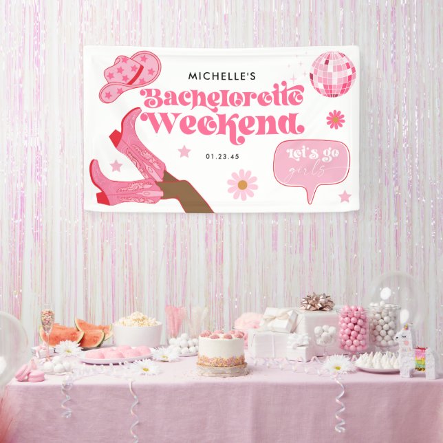 Banderoles Dernière fête de Bachelorette Disco Rodeo (Fête)
