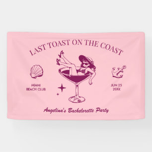 Banderoles Dernière Toast sur la Côte pour la Fête de Fiançai