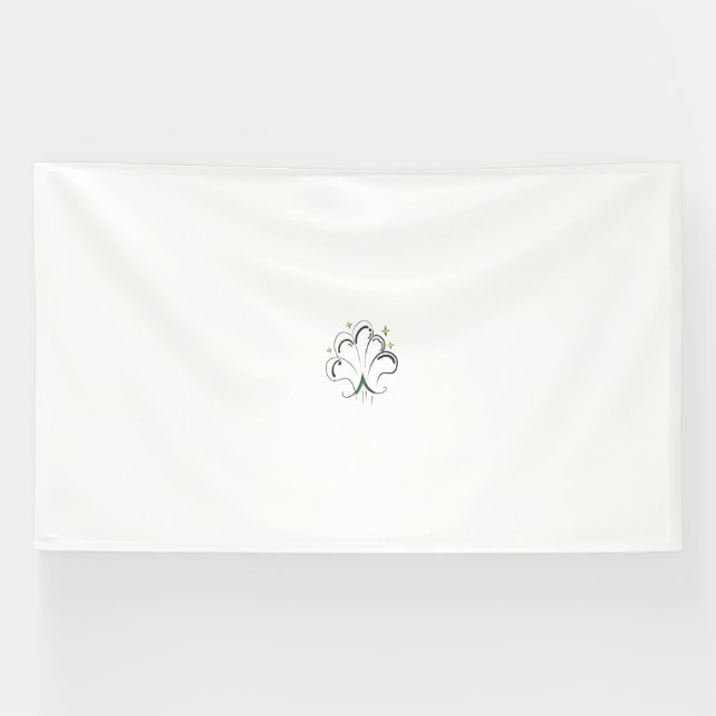 Banderoles Design élégant en forme de Shamrock pour St. Patri (Horizontal)