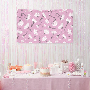 Banderoles Design Floral Rose - Art Fleur Élégant