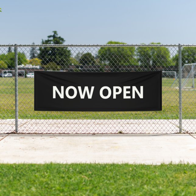 Banderoles Désormais Open lack et White Business (En situation)