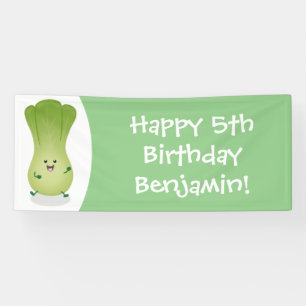 Banderoles dessin animé mignon de bok choy