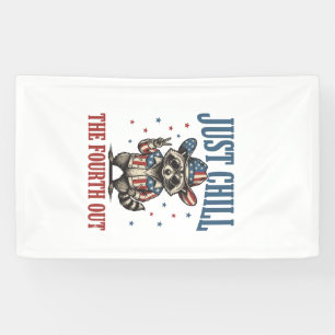 Banderoles Détendez-vous pour le quatrième patriotique Raccoo