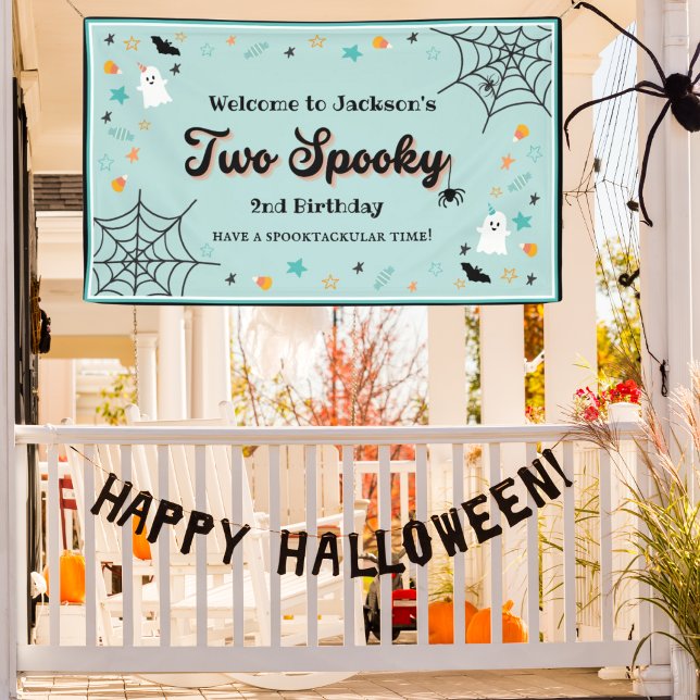 Banderoles Deux hommes Éffrayants Neutre Halloween 2e anniver (Créateur téléchargé)