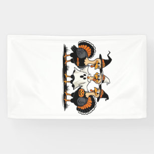 Banderoles Dindon Halloween Boo, Dinde de Thanksgiving, Dindo