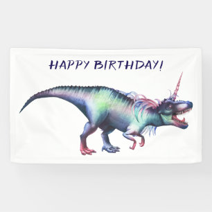 Banderoles Dinocorn fête colorée   Dinosaure de licorne magiq