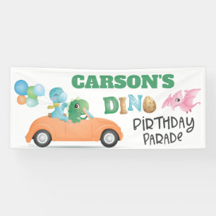 Banderoles Dinosaur Drive By Birday Parade Party