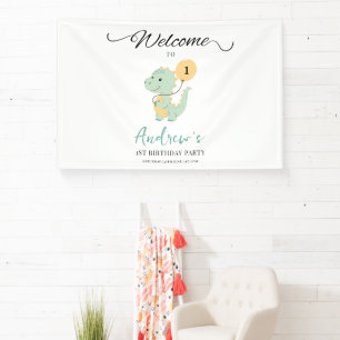 Banderoles Dinosaur Minimaliste Premier anniversaire fête T r