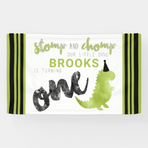 Banderoles Dinosaure Thème Notre Petit Dino Black Green Stomp