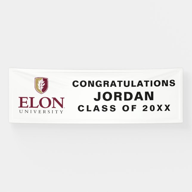 Banderoles Diplôme de l'Université Elon (Horizontal)