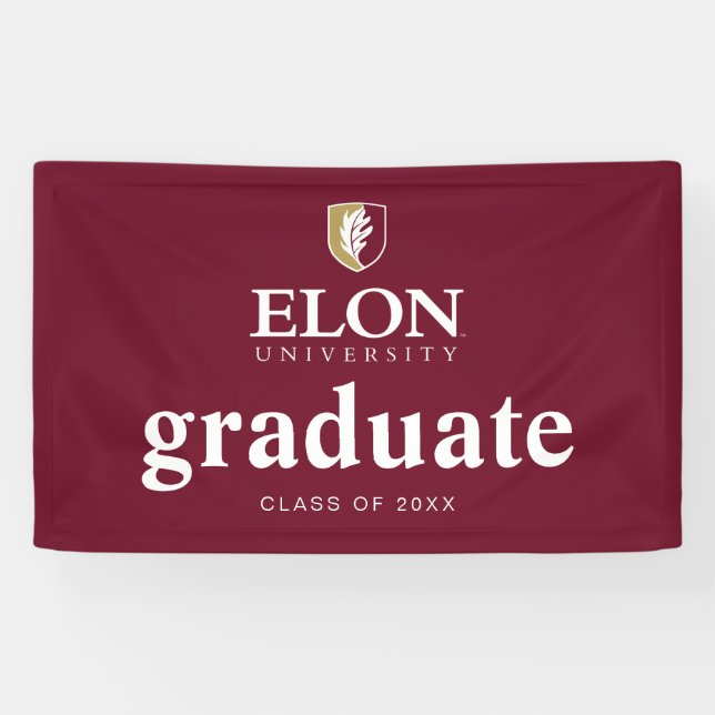 Banderoles Diplôme de l'Université Elon (Horizontal)