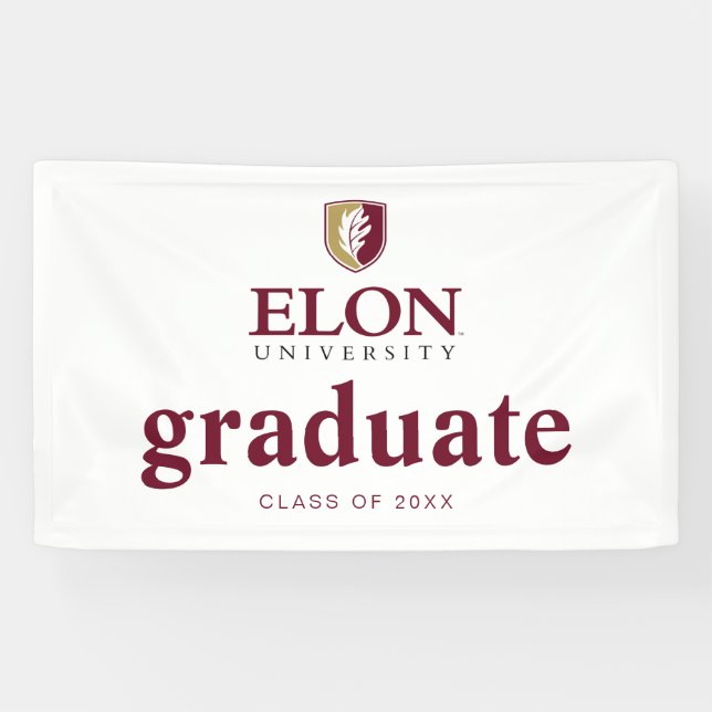 Banderoles Diplôme de l'Université Elon (Horizontal)