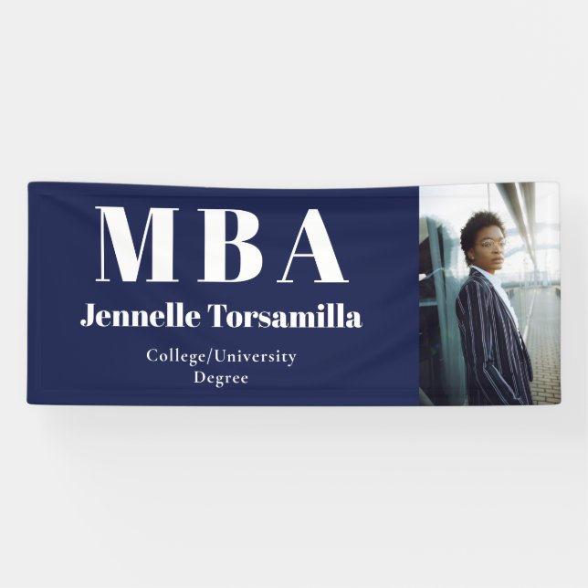 Banderoles Diplômé de MBA Photo (Horizontal)