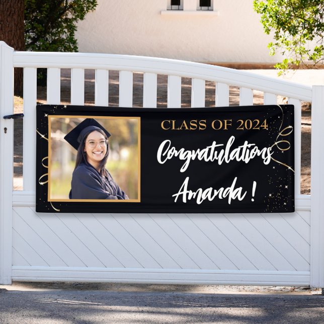 Banderoles Diplôme de photo personnalisé (Personalized Graduation  Announcement Yard Banner)