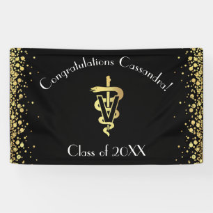 Banderoles Diplômé en or de vétérinaire