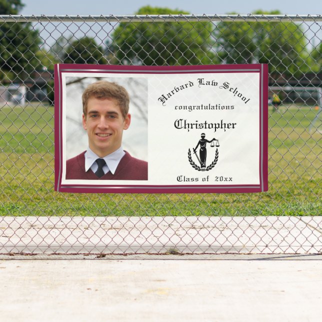 Banderoles Diplôme, Faculté de droit, Rouge, Douane cramoisie (En situation)