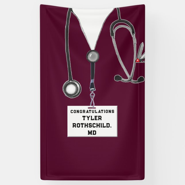 Banderoles Diplôme Médicale (Vertical)