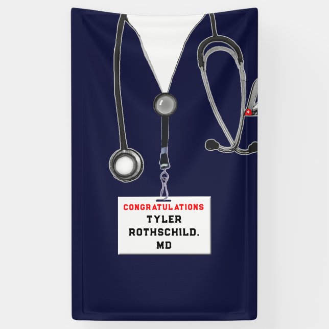 Banderoles Diplôme Médicale (Vertical)