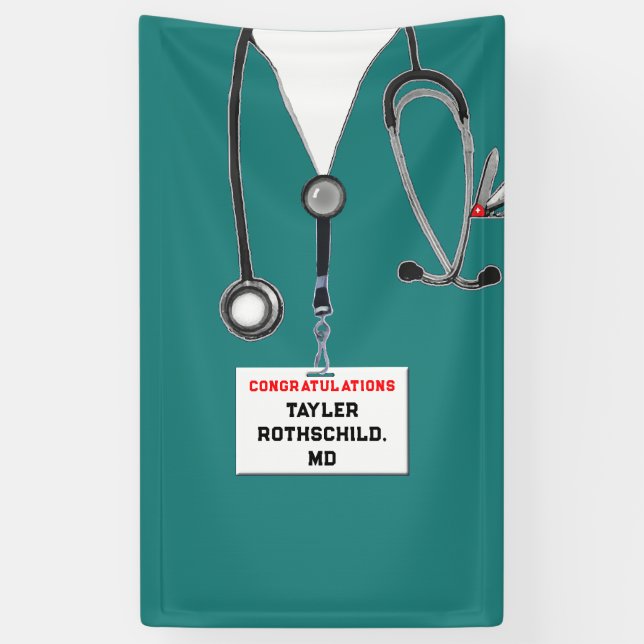 Banderoles Diplôme Médicale (Vertical)