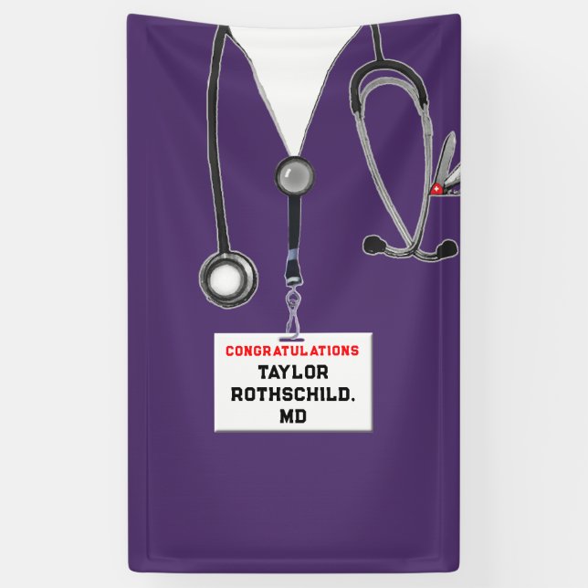 Banderoles Diplôme Médicale (Vertical)