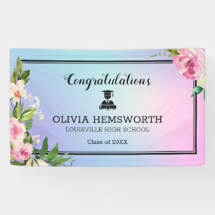 Banderoles Diplômé rose de Wreath