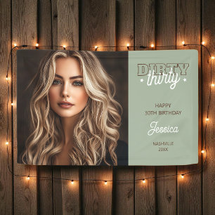 Banderoles Dirty Thirty Photo Western Rodeo 30e anniversaire