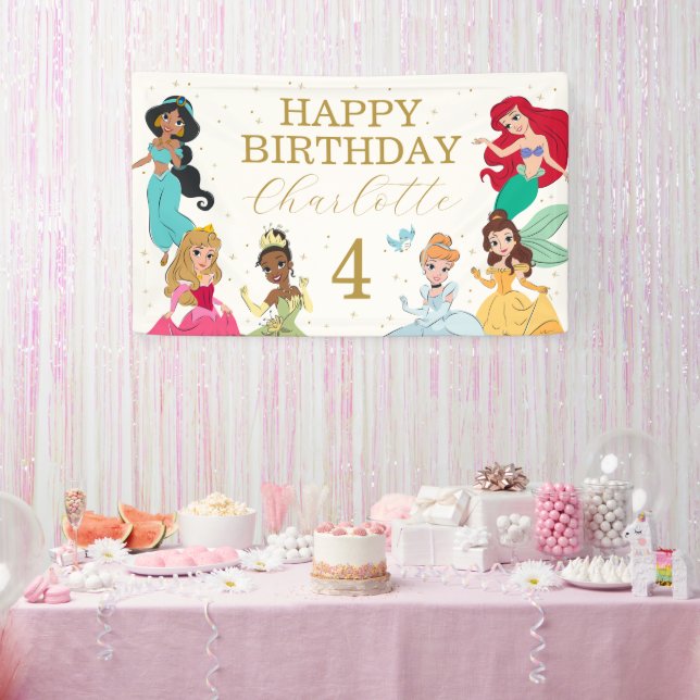 Banderoles Disney Princess Gold Sparkday (Fête)
