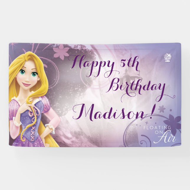 Banderoles Disney Princesse Raiponce Anniversaire (Horizontal)