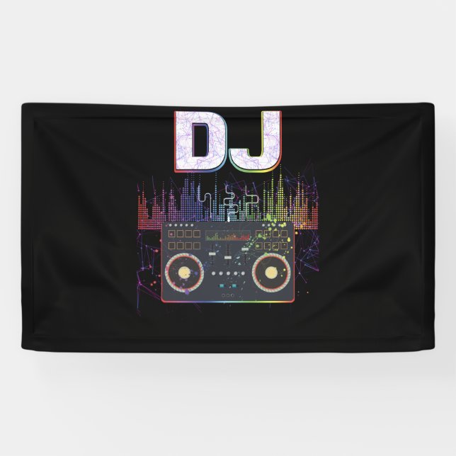 Banderoles Dj Music Lover Music Player Sound Cool (Horizontal)