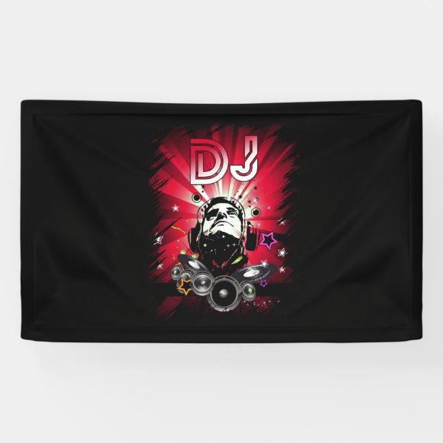 Banderoles Dj Music Lover Music Player Sound Cool (Horizontal)