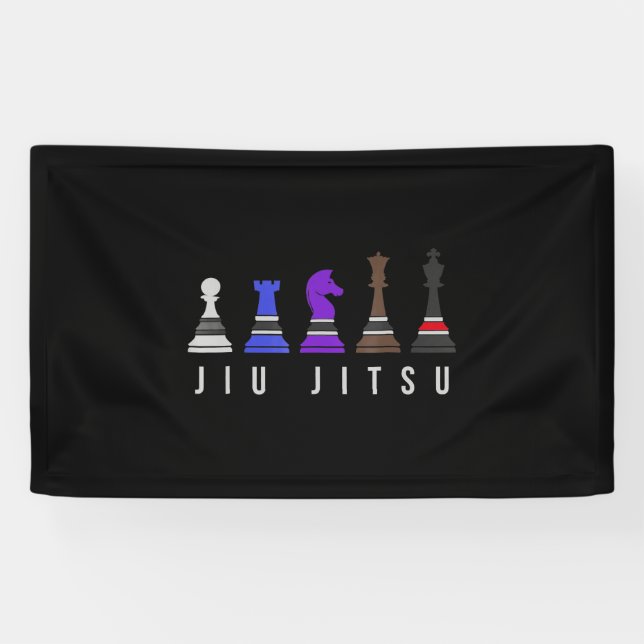 Banderoles djiu jitsu    entraînement, cadeau bjj avec texte. (Horizontal)
