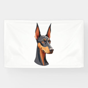 Banderoles Doberman de l'oreille naturelle