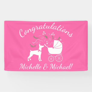 Banderoles Dobermann Pinscher Chien Baby shower Chien Chien P