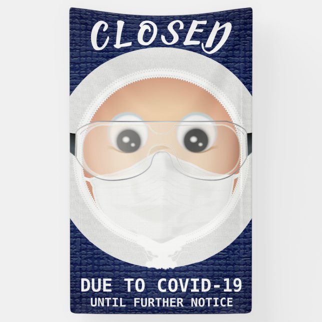 Banderoles Docteur Emoji | Entreprise fermée (Vertical)