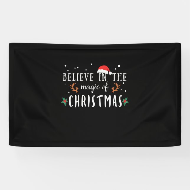 Banderoles Don De Noël Croyez En La Magie De Noël (Horizontal)