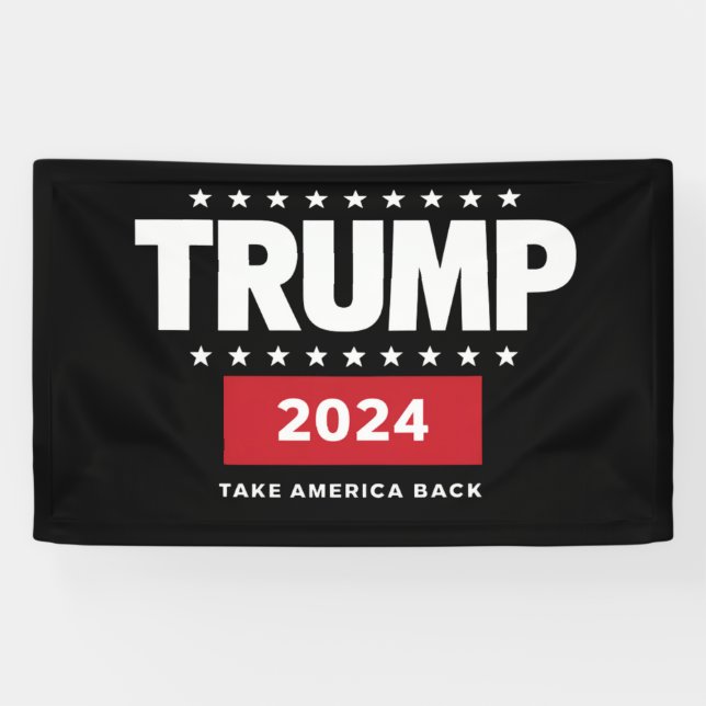 Banderoles Donald Trump 2024 redonne l'élection américaine (Horizontal)