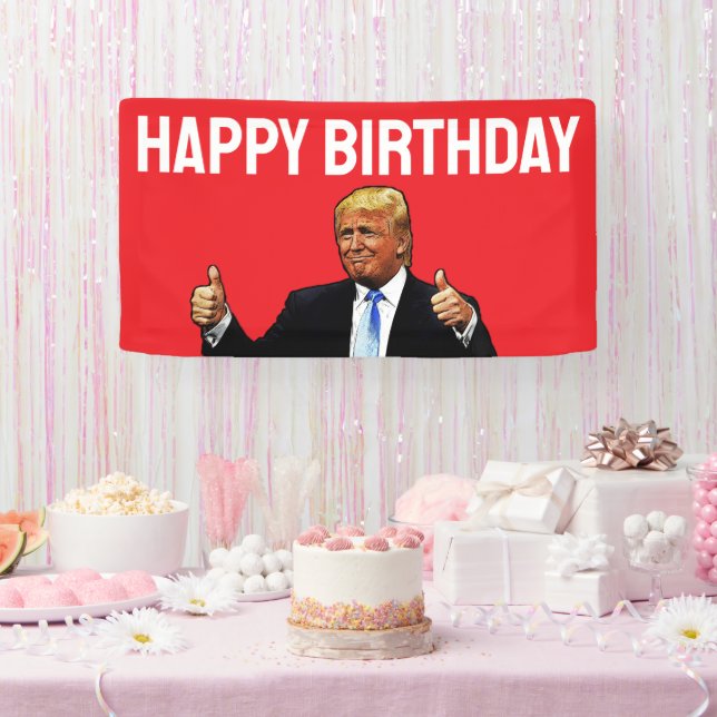 BANDEROLES DONALD TRUMP JEUX BANNIER DE FÊTE D'ANNIVERSAIRE (Fête)