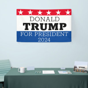 Banderoles Donald Trump pour le président 2024