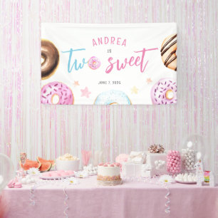 Banderoles Donut Two Sweet 2e anniversaire