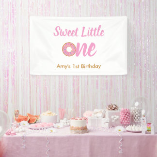 Banderoles Douce petite fête pour un premier anniversaire Don