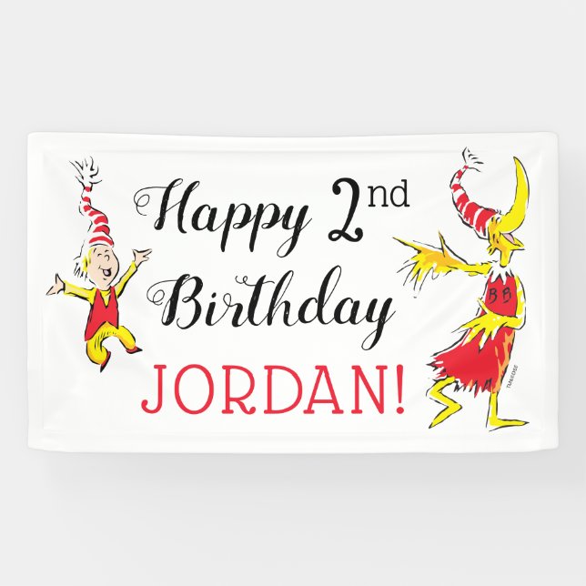 Banderoles Dr Seuss | Joyeux anniversaire pour vous (Horizontal)