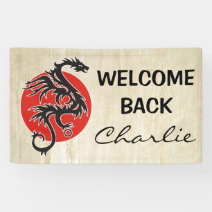 Banderoles Dragon Sun - blanc rouge noir + vos idées