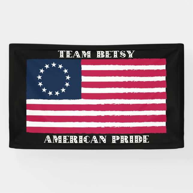 Banderoles Drapeau américain de Betsy Ross de fierté (Horizontal)