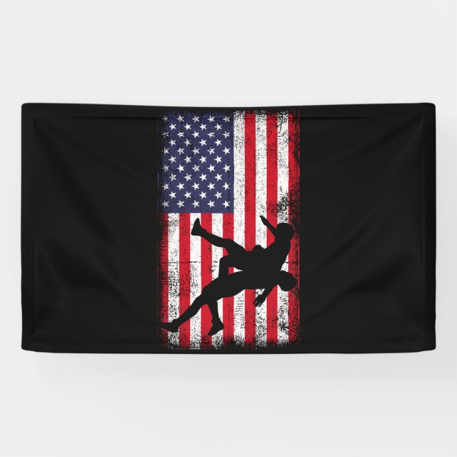 Banderoles Drapeau américain lutte contre le drapeau américai (Horizontal)