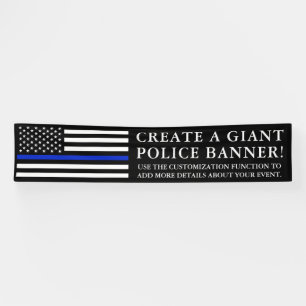 Banderoles Drapeau américain orienté gigantesque de police